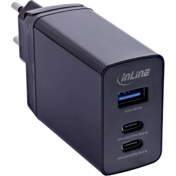 InLine 31516D mobiles Ladegerät Universal Schwarz AC Schnellladung Innenbereich