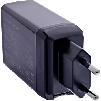InLine 31516D mobiles Ladegerät Universal Schwarz AC Schnellladung Innenbereich