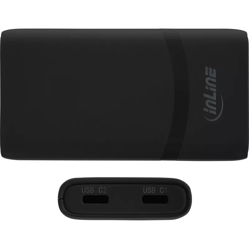 USB-Netzteil Ladegerät InLine 31519B Dual USB-C 65W Netzadapter mit zwei USB-C-Anschlüssen