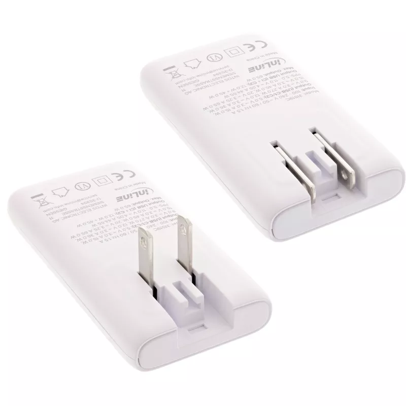 USB-Netzteil InLine 31519C Dual USB-C 65W – Dual-USB-C-Anschlüsse, 65 W Gesamtleistung