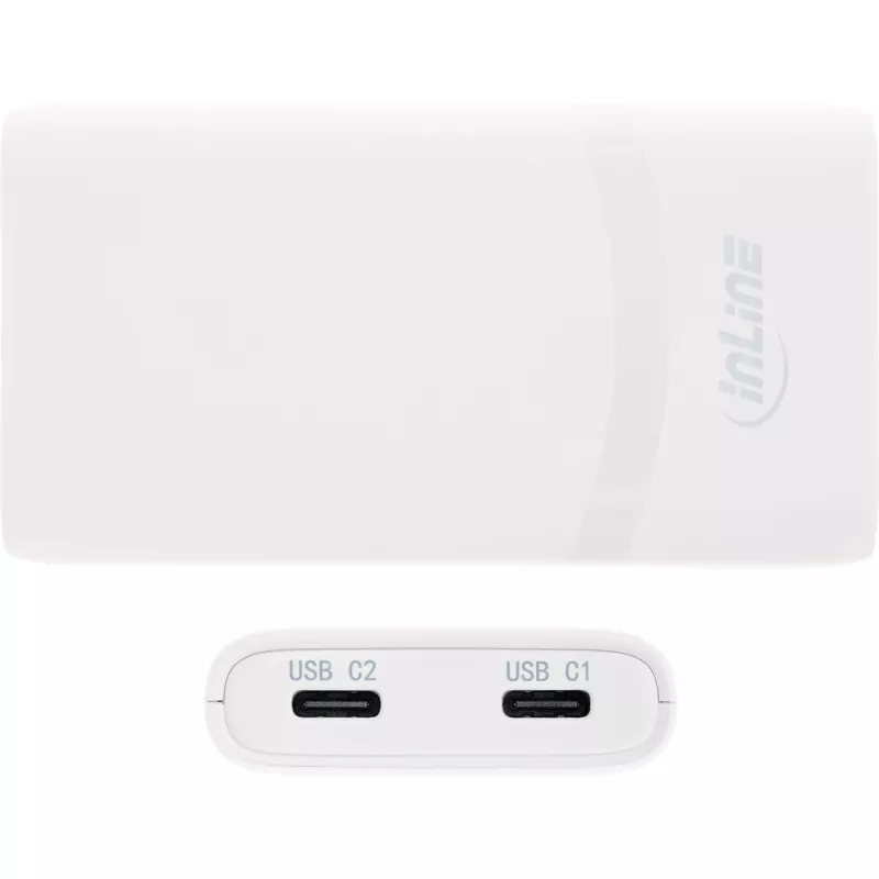 USB-Netzteil InLine 31519C Dual USB-C 65W – Dual-USB-C-Anschlüsse, 65 W Gesamtleistung
