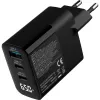 InLine USB PD Netzteil, GaN-Ladegerät, 3-fach, USB-C + USB-A, 65 W, mit Display