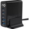 InLine USB PD Netzteil, GaN-Ladegerät, 5-Port, USB-C + USB-A, 140W, mit Anzeige