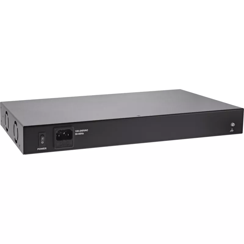 InLine PoE+ Gigabit Injector Hub 16 Port PoE+, 19 Zoll 1U, Halterungen enthalten, 2 Lüfter
