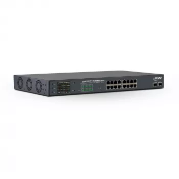 InLine PoE+ Gigabit Netzwerk-Switch 24 Port, 1 Gb/s, 2xSFP, 19 Zoll 1HE (inkl. Halterungen)