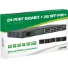 InLine PoE+ Gigabit Netzwerk-Switch 24 Port,1 Gb/s, 2xSFP,19 Zoll 1U (inkl. Halterungen)