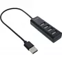 InLine USB 2.0 4-Port Hub, Typ-A-Stecker auf 4x Typ-A-Buchse, schwarz, 30 cm, schlank