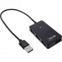 InLine USB 2.0 4-Port Hub, Typ-A-Stecker auf 4x Typ-A-Buchse, schwarz, 30 cm
