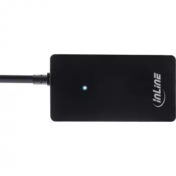 InLine USB 2.0 4-Port Hub, Typ-A-Stecker auf 4x Typ-A-Buchse, schwarz, 30 cm