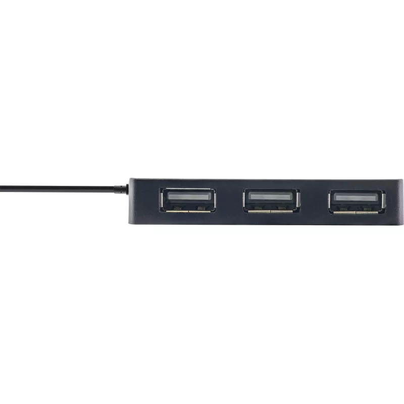 InLine USB 2.0 4-Port Hub, Typ-A-Stecker auf 4x Typ-A-Buchse, schwarz, 30 cm