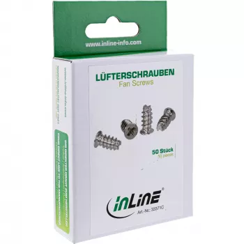InLine Lüfterschrauben 5,0x10,0 mm silber 50 Stk. InLine 33371C
