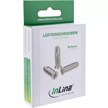 InLine-Lüfterschrauben 5x16 mm silber 50 Stück Packung
