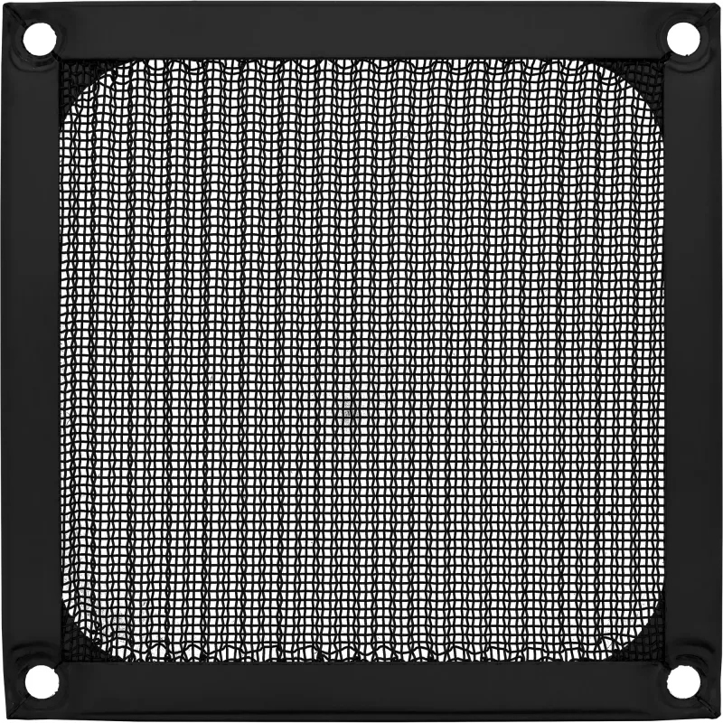 InLine Lüftergitter Aluminiumfilter, schwarz, 92x92 mm