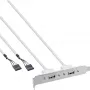 InLine Slotblende 2x USB 2.0 Typ A Buchse auf 2x 5-Pin interner Header 0,3m