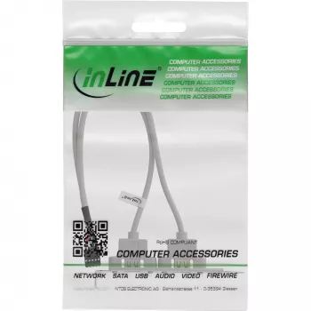 InLine USB 2.0 Slotblende 2x USB Typ A Buchse auf 1x 10-Pin-Anschluss 0,35 m