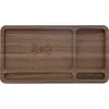 Organizer InLine WoodCharge mit Qi-Ladefläche und USB-Stromquelle