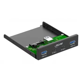 InLine 33456C Laufwerkschachtblende 8.89 cm (3.5 Zoll) I/O-Ports-Blende Schwarz