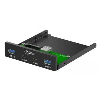InLine 33456C Laufwerkschachtblende 8.89 cm (3.5 Zoll) I/O-Ports-Blende Schwarz