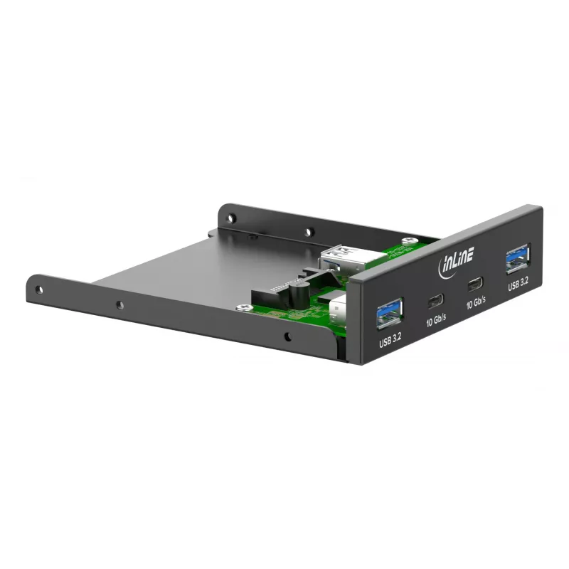 InLine 33456C Laufwerkschachtblende 8.89 cm (3.5 Zoll) I/O-Ports-Blende Schwarz