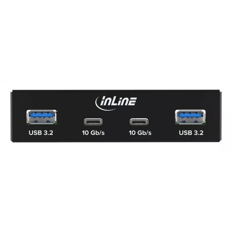 InLine 33456C Laufwerkschachtblende 8.89 cm (3.5 Zoll) I/O-Ports-Blende Schwarz