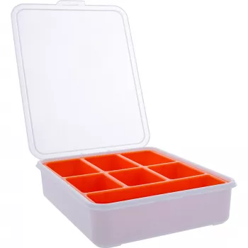 InLine Kleinmaterialbox, 7 Fächer, 180 x 140 x 40 mm, orange