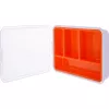 InLine Kleinmengen-Box, 4 Fächer, 180x140x40mm, orange