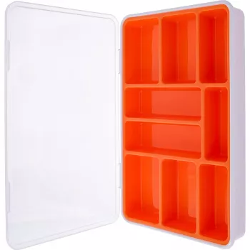 InLine Kleinteilebox, 9 Fächer, 290x185x45mm, orange