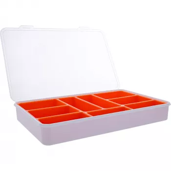 InLine Kleinteilebox, 9 Fächer, 290x185x45mm, orange