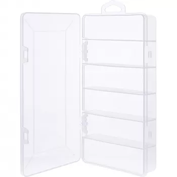 InLine Kleinbehälter-Box, 6 Fächer, 206x107x33mm, transparent