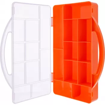 InLine Kleinteilekasten, 11 Fächer, 271x186x40mm, orange