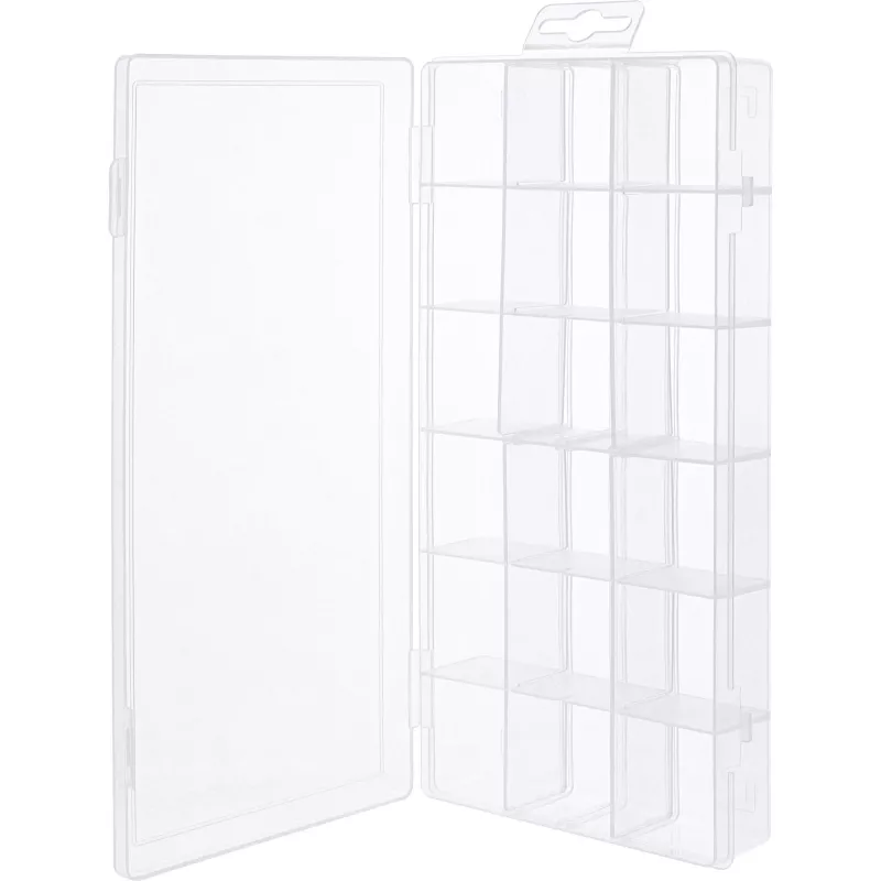InLine Kleinteilebox, 18 Fächer, 207x110x27mm, transparent