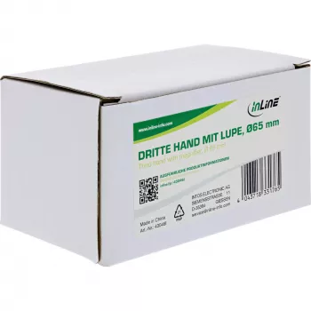 Halter mit Lupe InLine 43046I Universal Schwarz Chrom