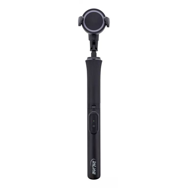 Selfie-Stick-Stativ InLine 48091 mit Bluetooth-Fernbedienung – ausziehbarer Smartphone-Halter
