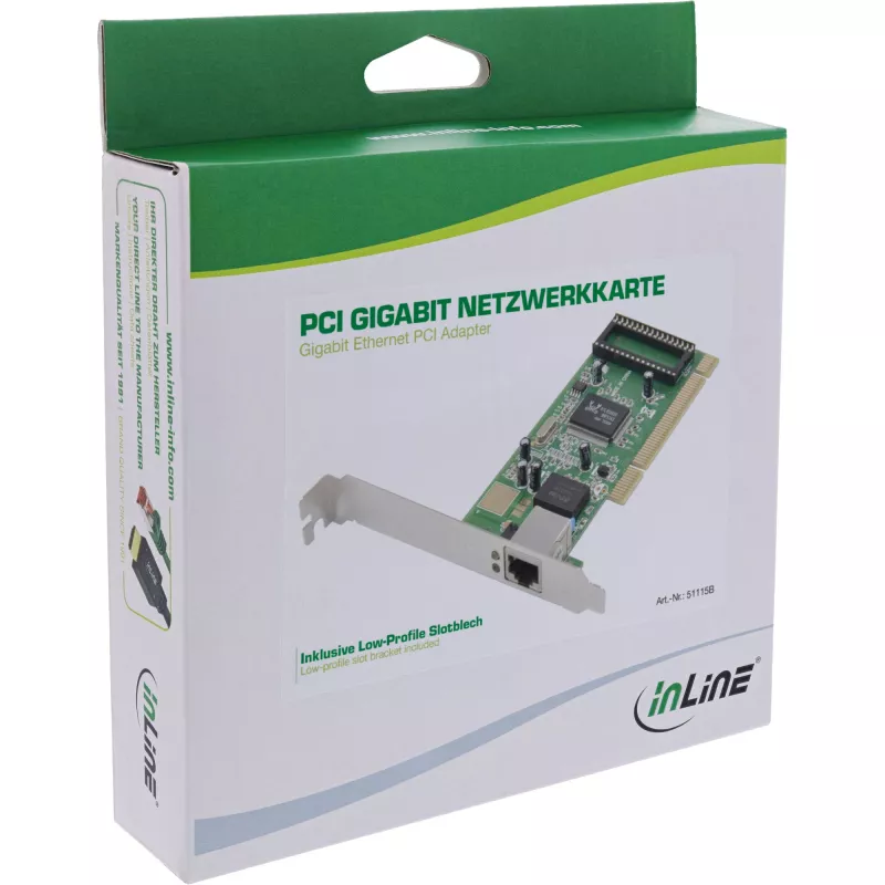 InLine Gigabit Ethernet PCI Adapter 1x RJ45 Host-Schnittstelle PCI