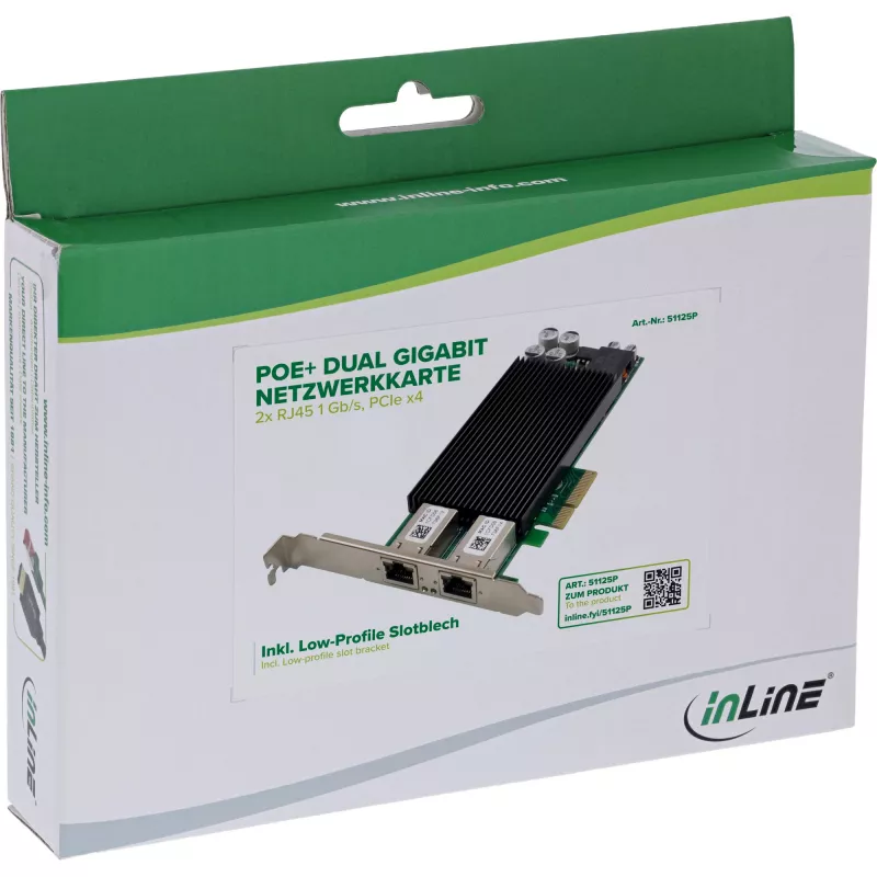 Interne Ethernet-Netzwerkkarte InLine 51125P 1000 Mbit/s PCI Express
