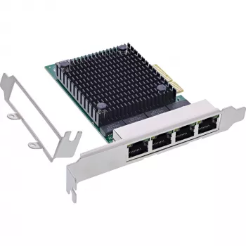 InLine Quad Gigabit Netzwerkkarte, 4x RJ45 2,5 Gbit/s, PCIe x4, inkl. LP-Blende