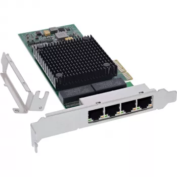 InLine 51127E interne Quad-Gigabit-Ethernet-Netzwerkkarte, 4x RJ45 1 Gbit/s, PCIe x4