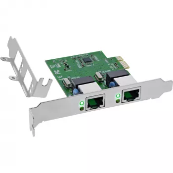 Netzwerkkarte InLine 51128K Dual Gigabit 2x RJ45 PCIe x1