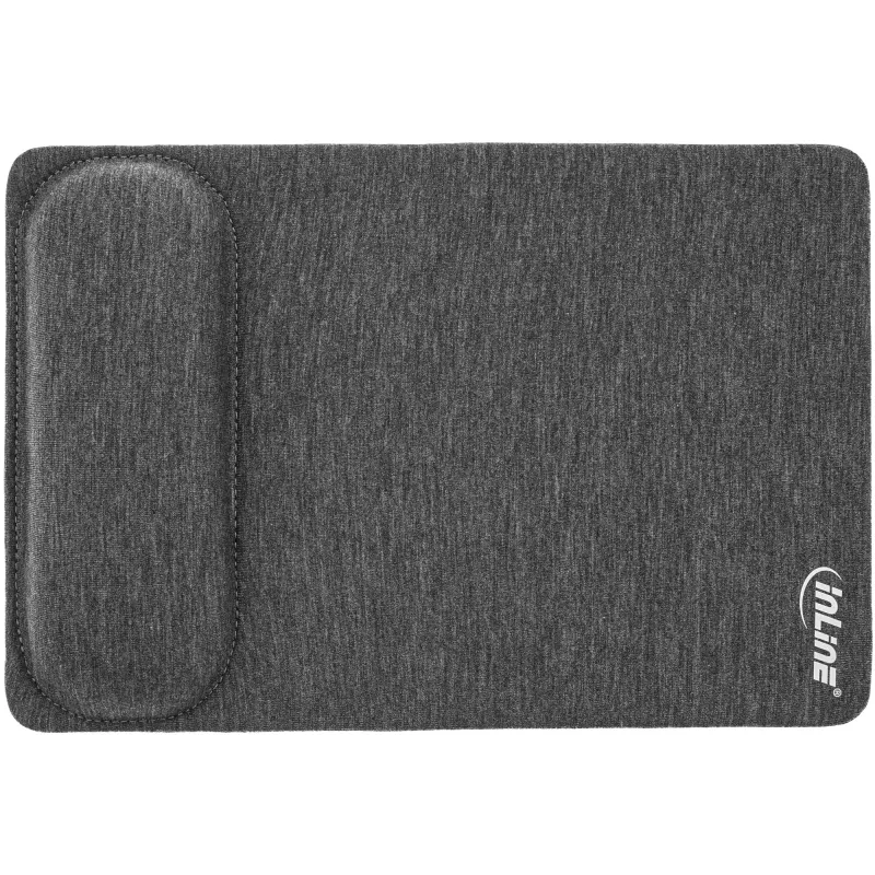 InLine Mauspad mit Handgelenkauflage, Textil, schwarz