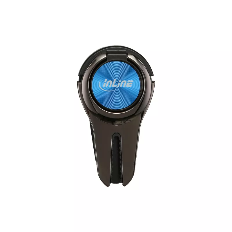 InLine Smartphone 3-in-1 Autohalterung, Ständer, Fingerhalter, blau