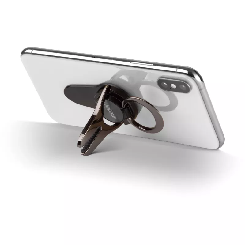 InLine Smartphone 3-in-1 Autohalterung, Standfuß, Fingerhalter, schwarz