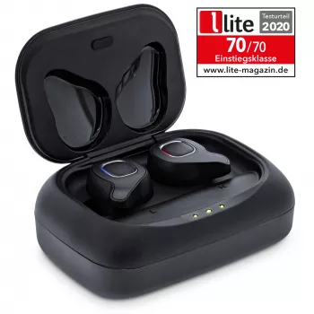 InLine PURE Air TWS, Bluetooth In-Ear-Kopfhörer mit Qi-Case Powerbank