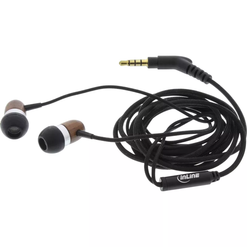 Headphones InLine woodin-ear In-Ear Headset