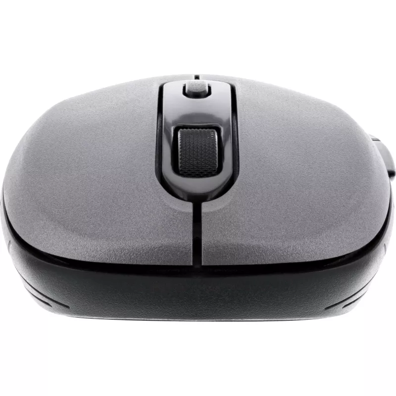 InLine Maus 3-in-1, Bluetooth + 2x 2,4 GHz, 5 Tasten, optisch, grau/schwarz