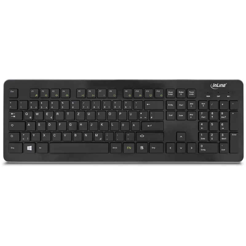 InLine Design Desktop-Set, USB 2,4 GHz, max. 1600 dpi, schwarz, DEUTSCH