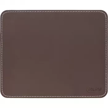 InLine Mauspad Premium PU-Leder 255x220x3mm braun