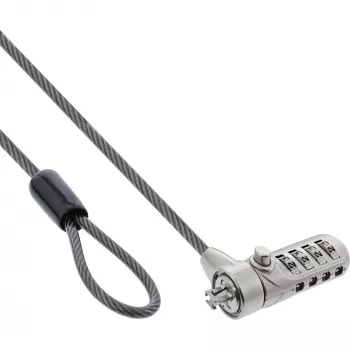 InLine Notebook-Sicherheitsschloss mit Zahlenkombination 4,4 mm x 2 m