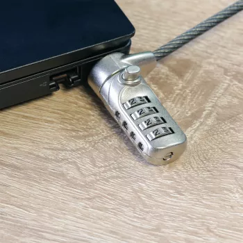 InLine Notebook-Sicherheitsschloss mit Zahlenkombination 4,4 mm x 2 m