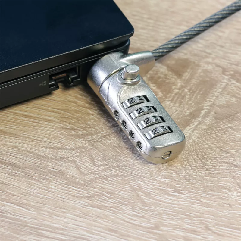 InLine Notebook-Sicherheitsschloss mit Zahlenkombination 4,4 mm x 2 m