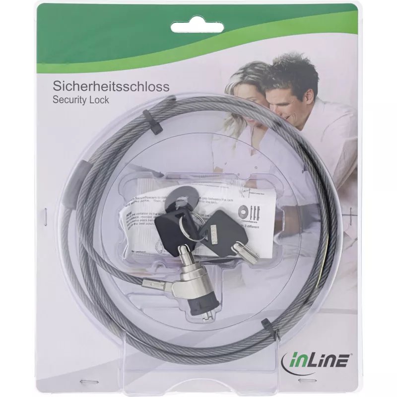 InLine Notebook Security Lock mit Schlüssel 4,4mm x 2m